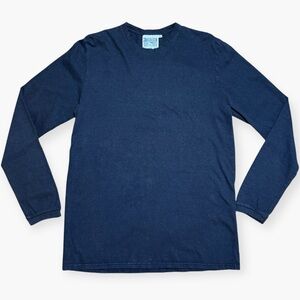 Jungmaven Unisex Baja Hemp & Organic Cotton Crew Neck Long Sleeve Tee Black Sz L